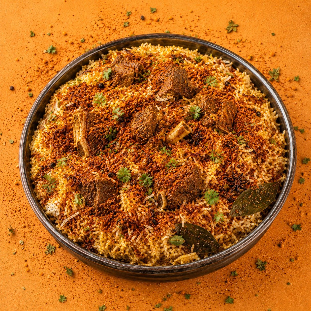 Karampodi Goat Biryani.