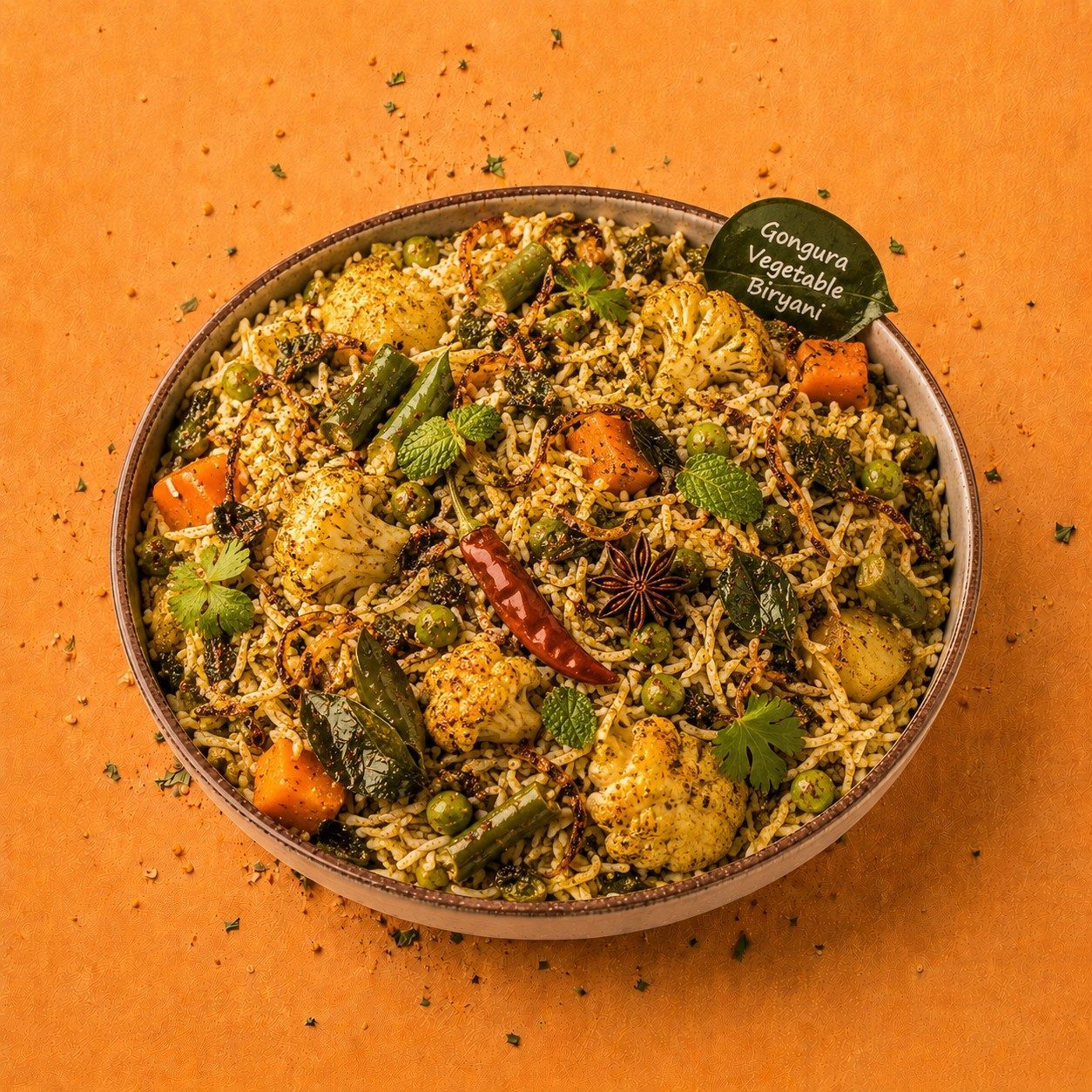 Gongura Vegetable Biryani.