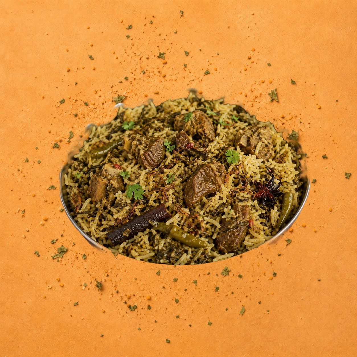 Gongura Goat Pulao.