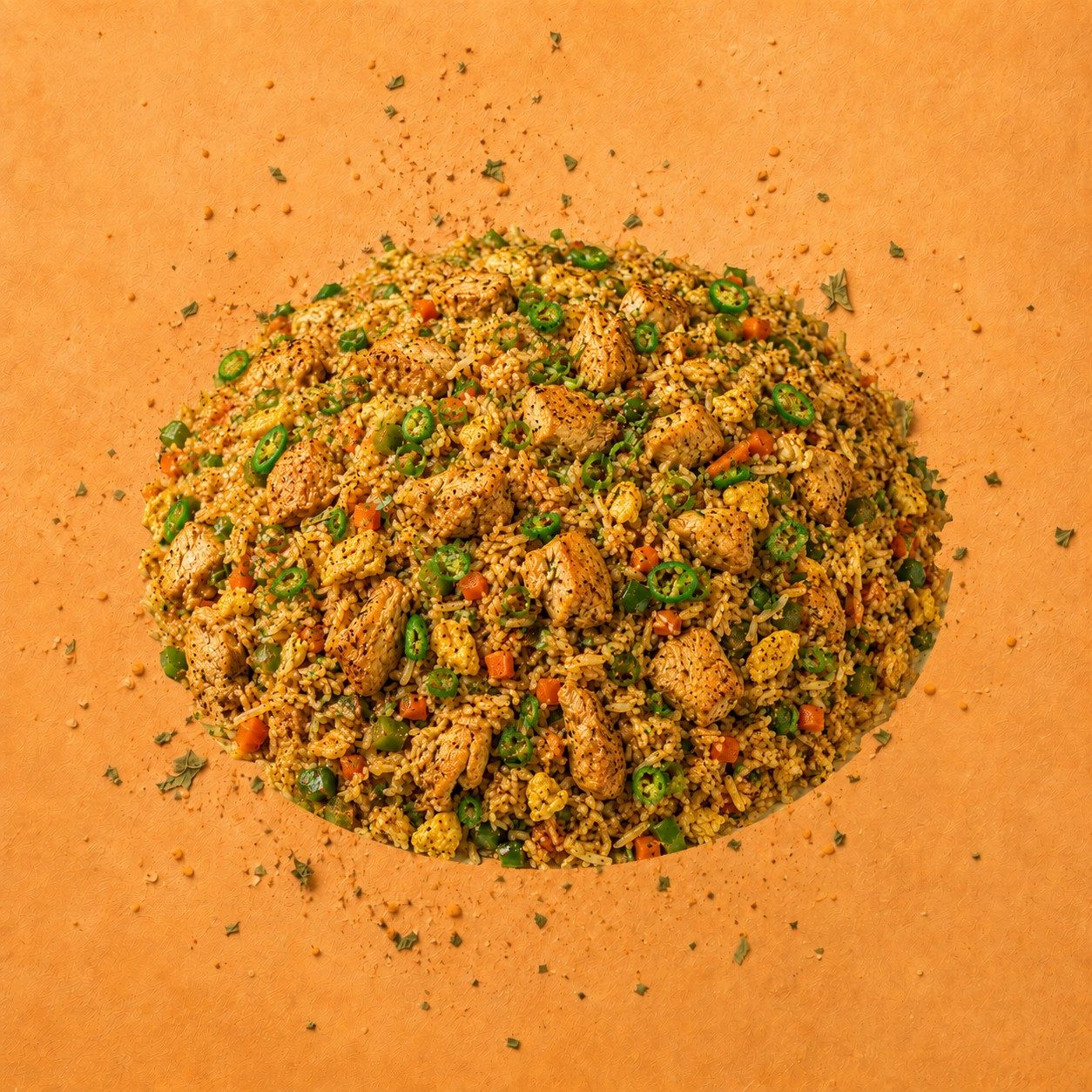 Green Chilli Chicken Fried Rice.