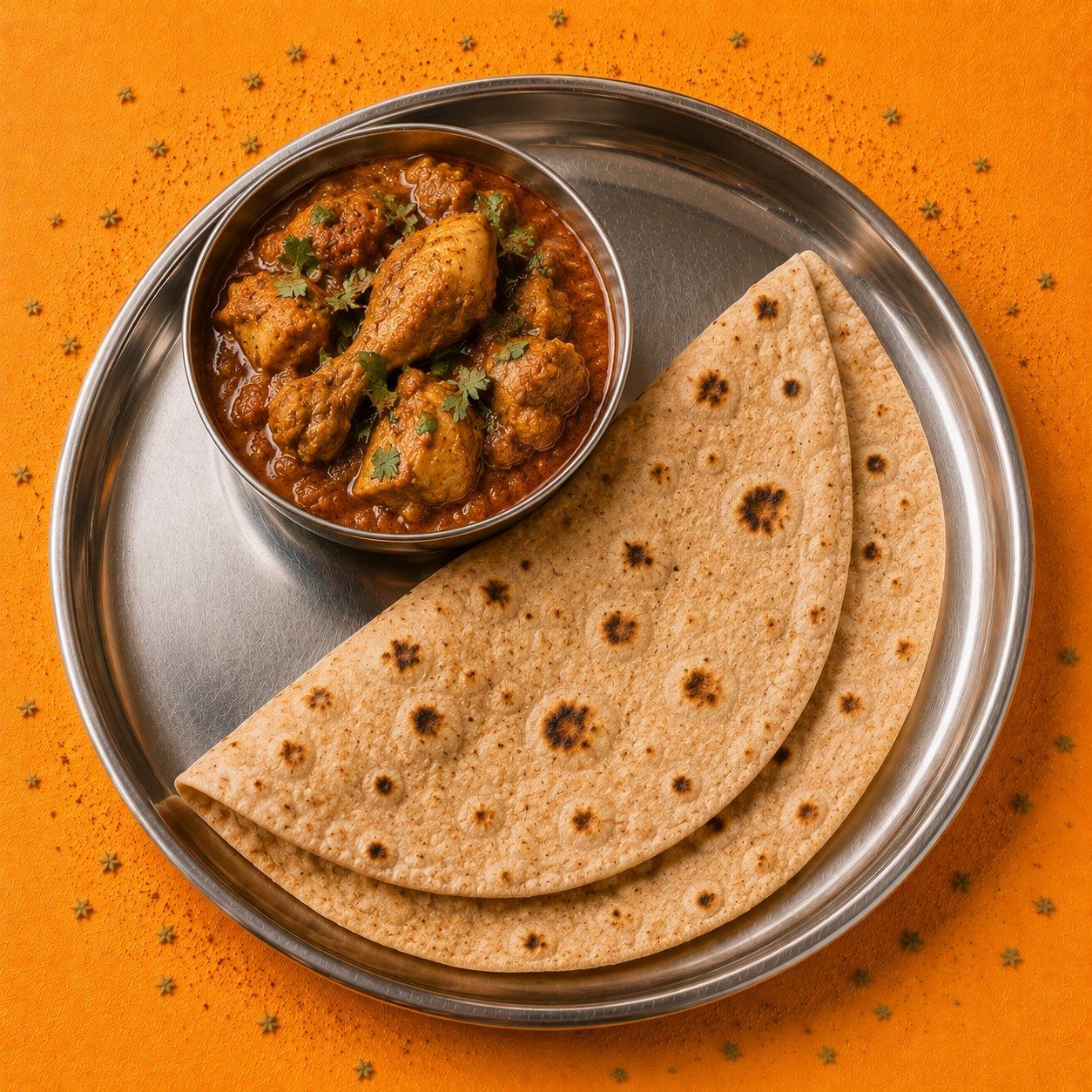 Chapathi with Chicken Curry.