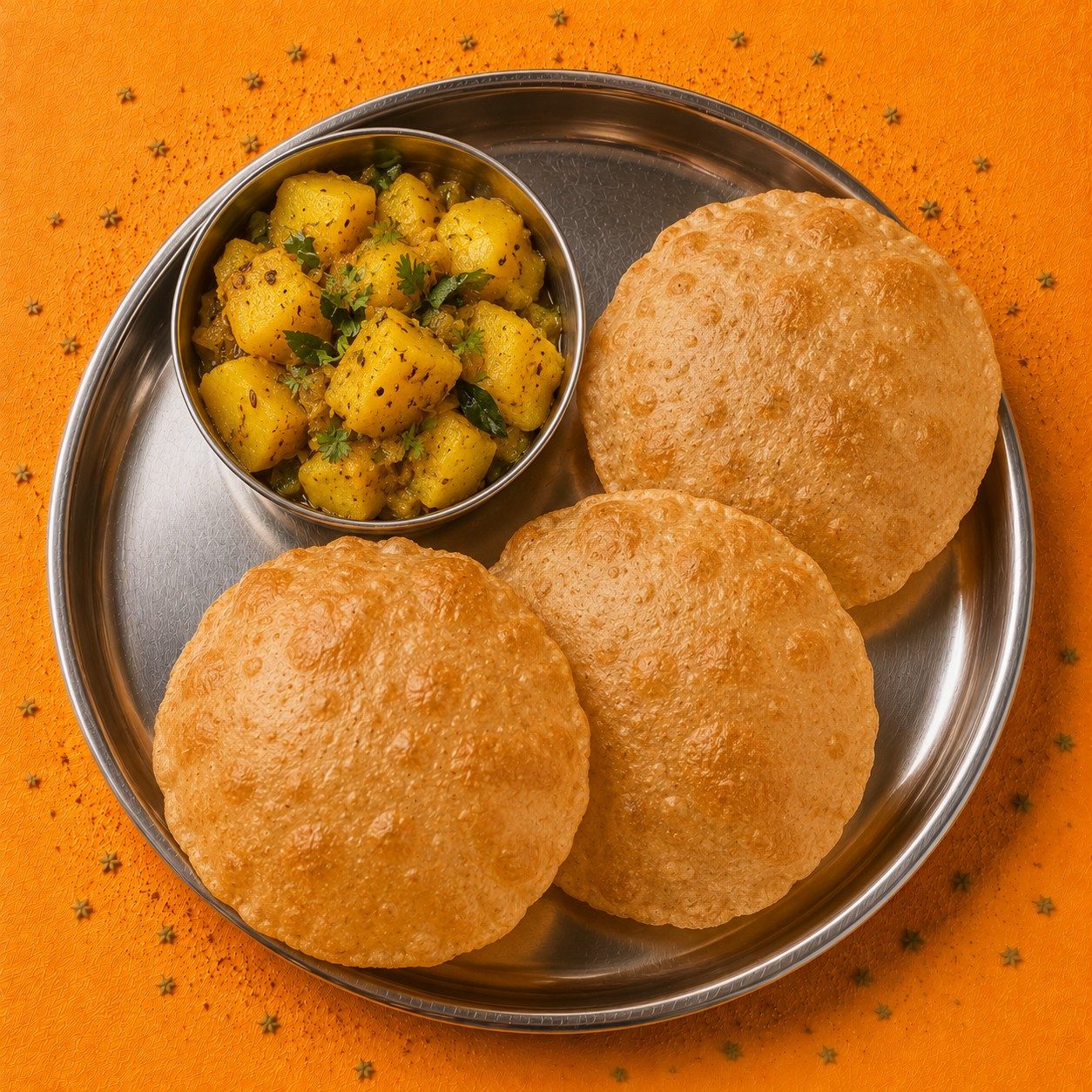 Poori with Potato Curry.