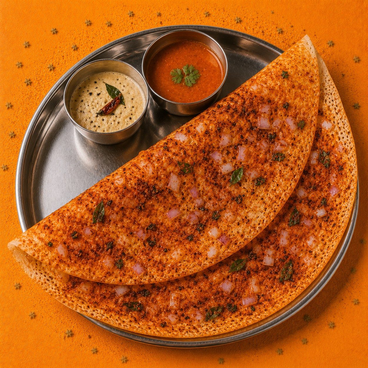 Onion Karam Dosa.