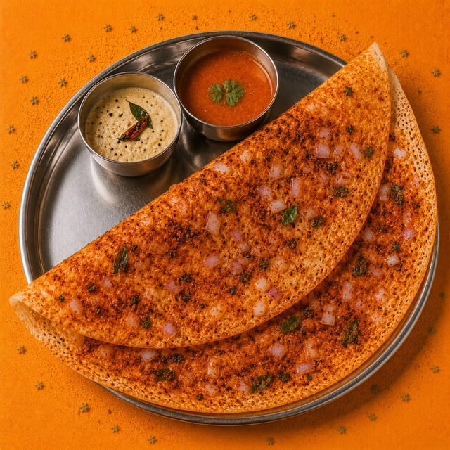 Onion Karam Dosa.