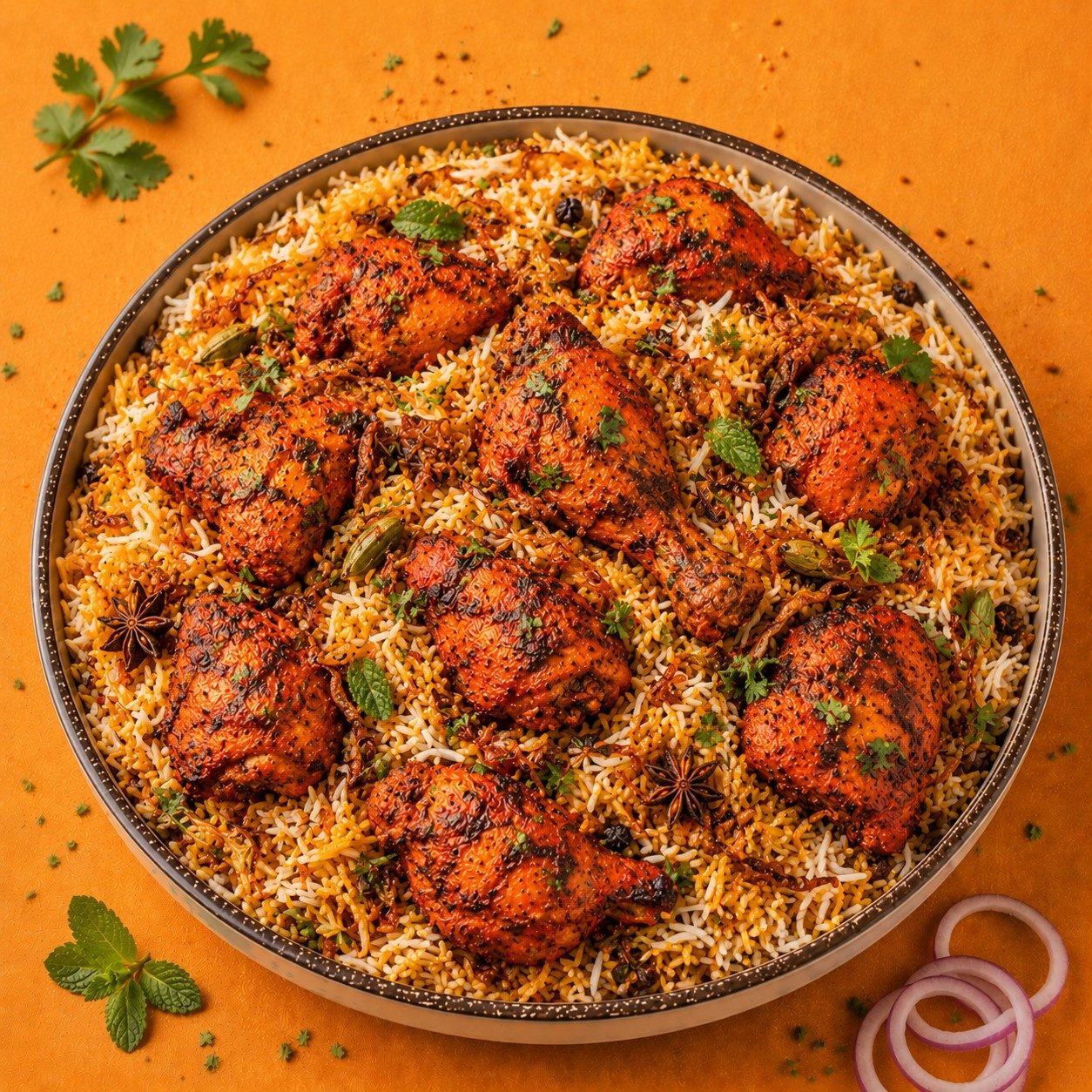 Chicken Tikka Biryani.