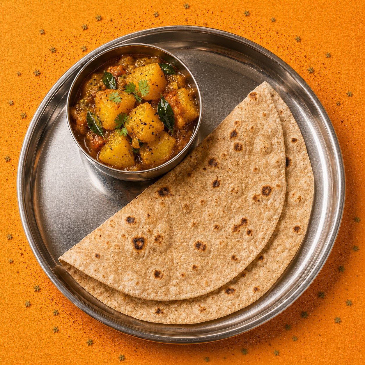 Chapathi with Potato Curry.