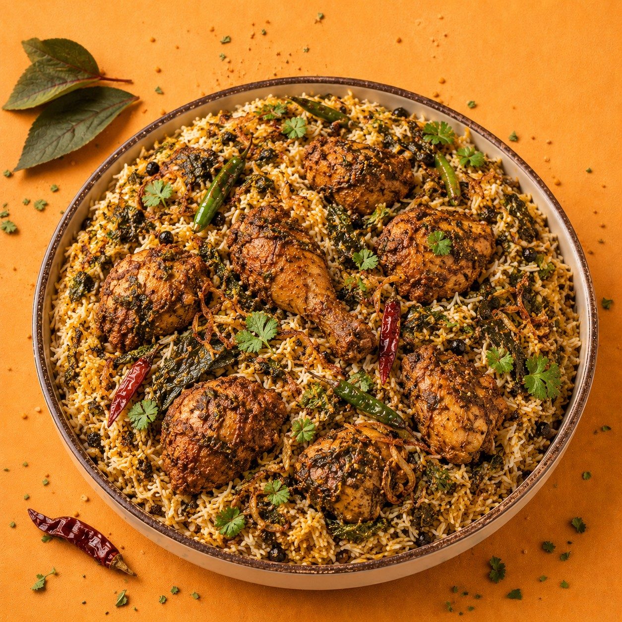 Gongura Chicken Biryani.