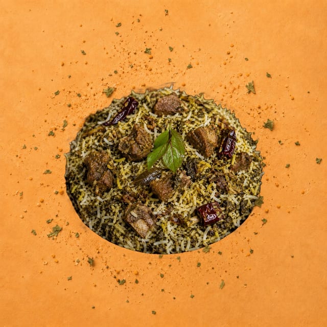 Gongura Goat Biryani.