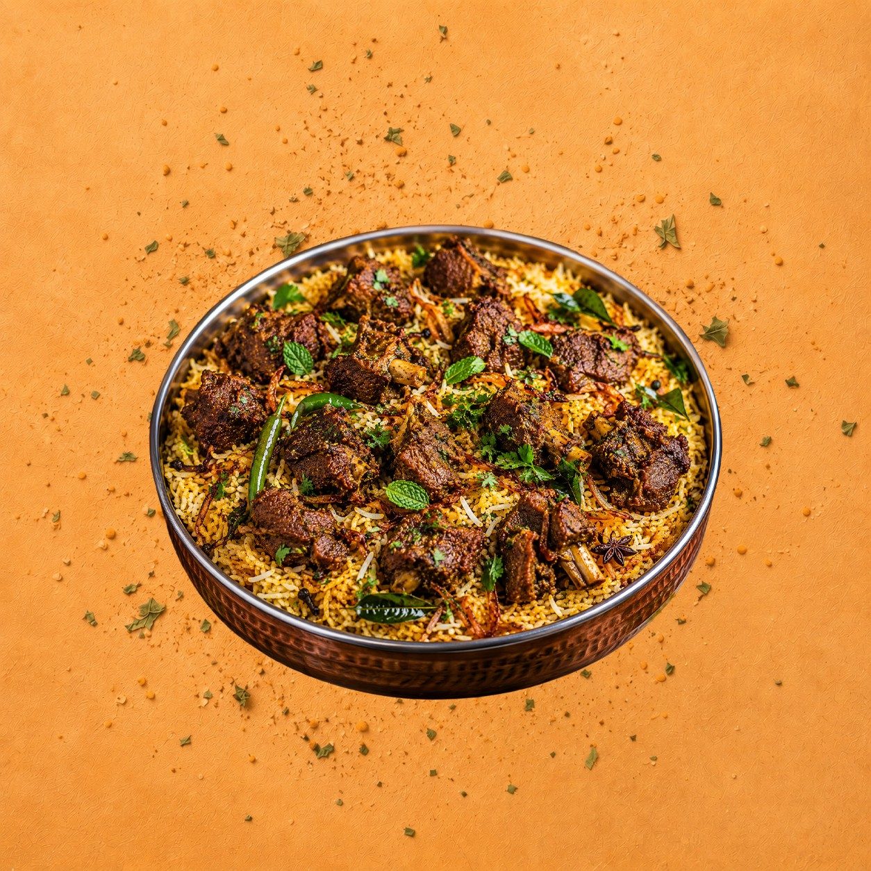 Goat Fry Biryani.