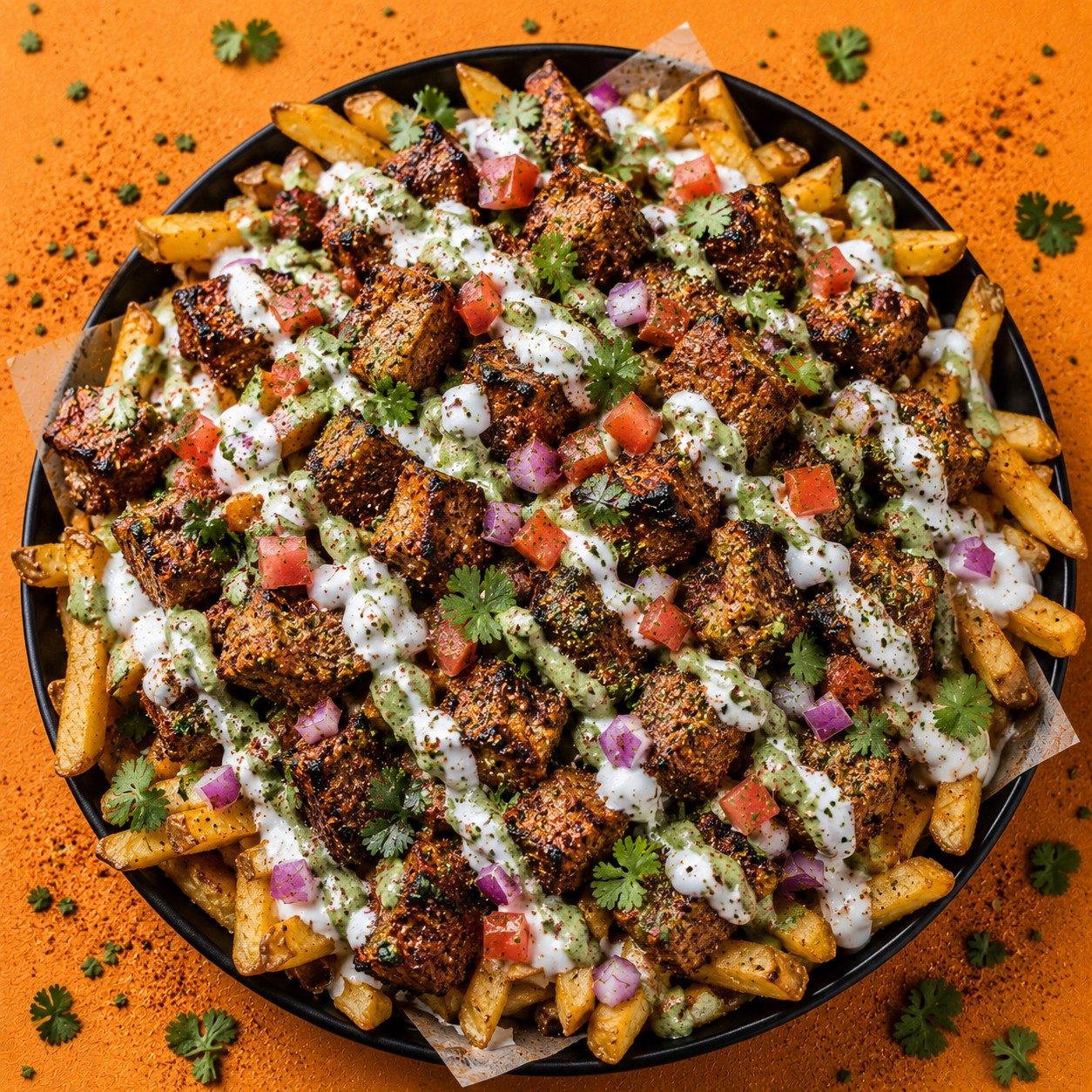 Lamb Tikka Loaded Fries.