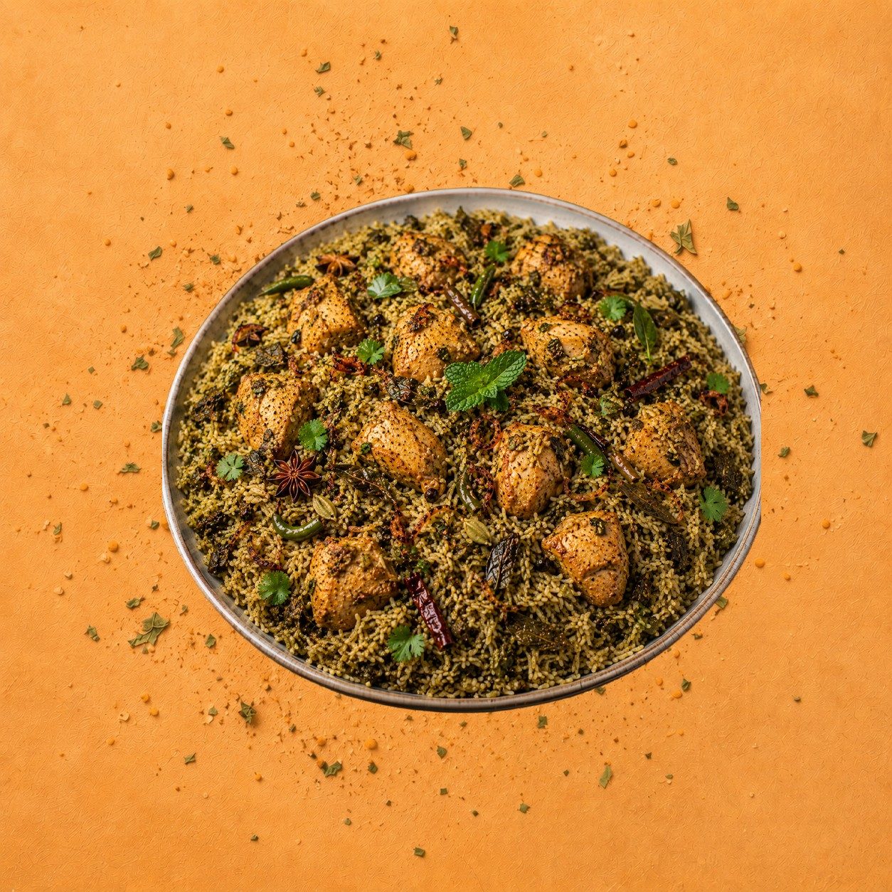 Gongura Chicken Pulao.