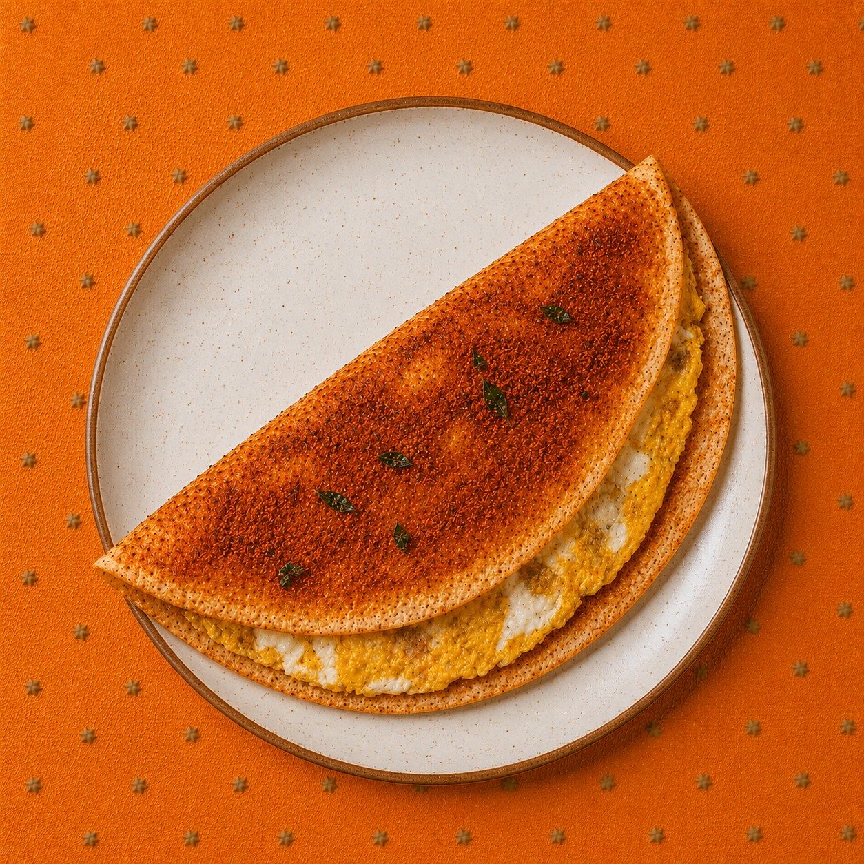 Double Egg Karam Dosa.