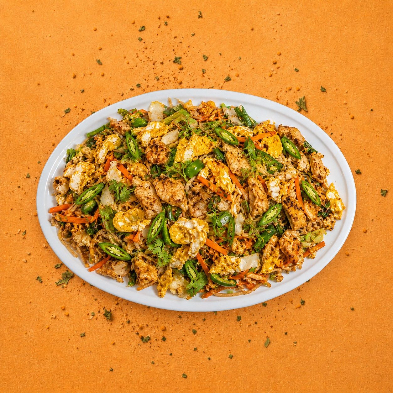 Green Chilli Double Egg Noodles.
