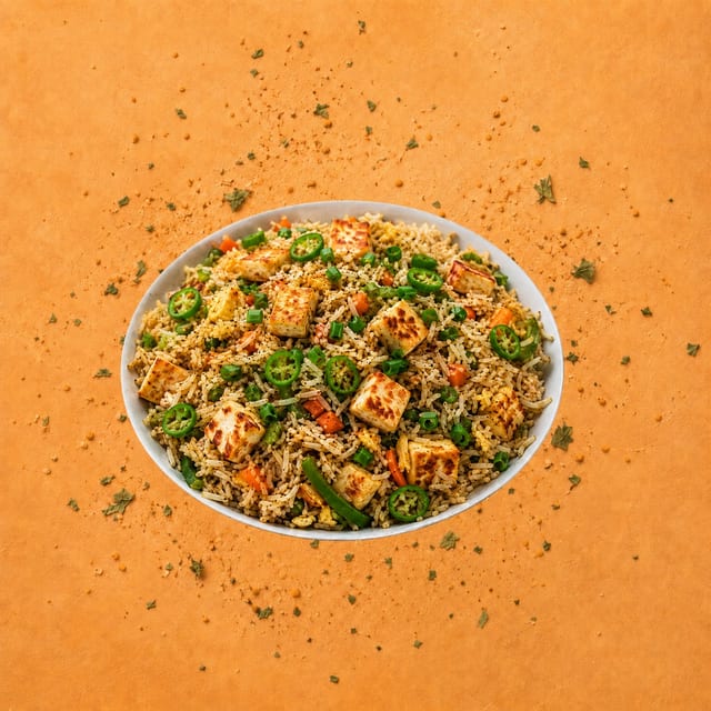 Green Chilli Paneer Fried Rice.
