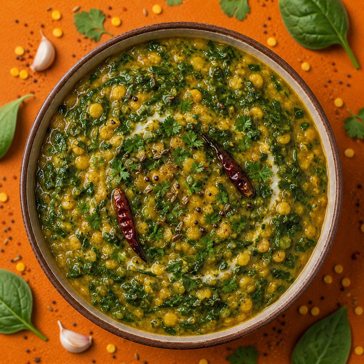 Spinach Dal Curry.