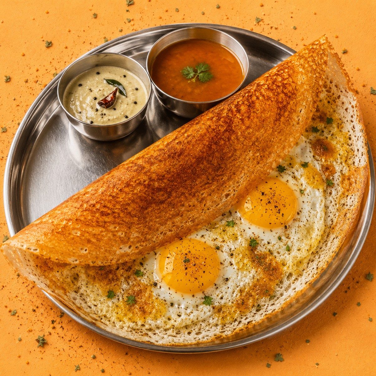 Double Egg Dosa.