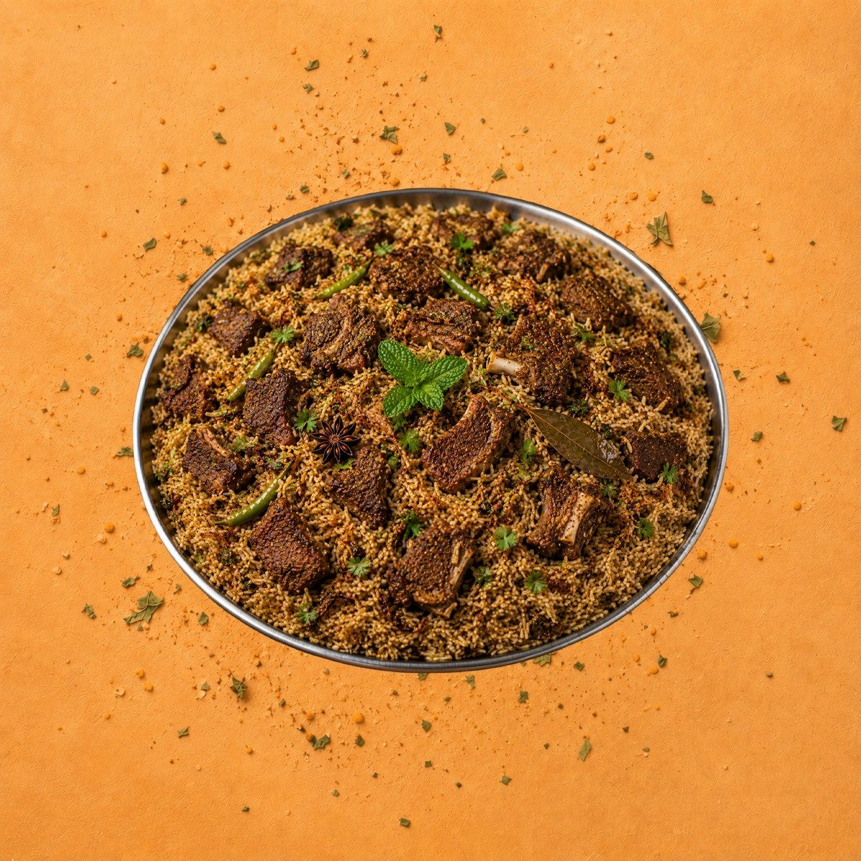 Goat Fry Pulao.