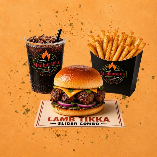 Lamb Tikka Slider Combo.