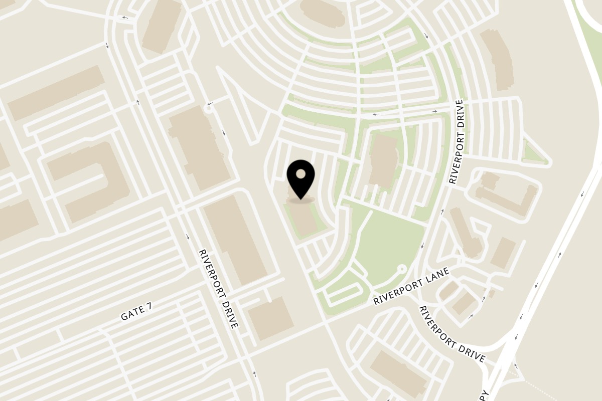 Map showing the location of Madhuram's Kitchen Maryland Heights on 3251 Riverport Ln in Maryland Heights